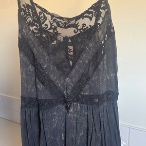 gimmicks by BKE Black Lace Top with Branded Neckplate